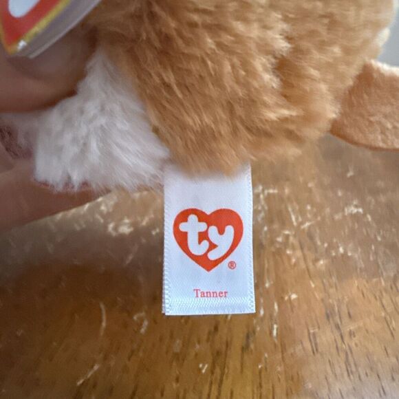 Ty Puffies (Beanie Balls) Plush - TANNER the Brown Dog (4 inch) NEW 2022 MWMTs - Picture 4 of 9
